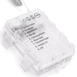 Lampki choinkowe sznur LED na 3 baterie AA, 100LED 10m Ciepłe